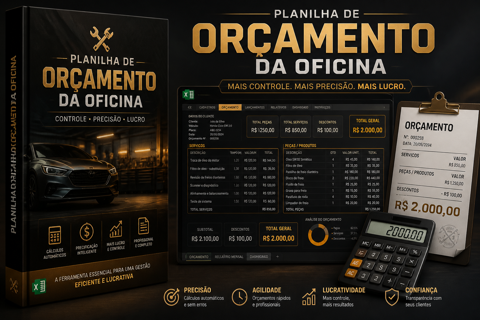 Planilha de Orçamento da Oficina